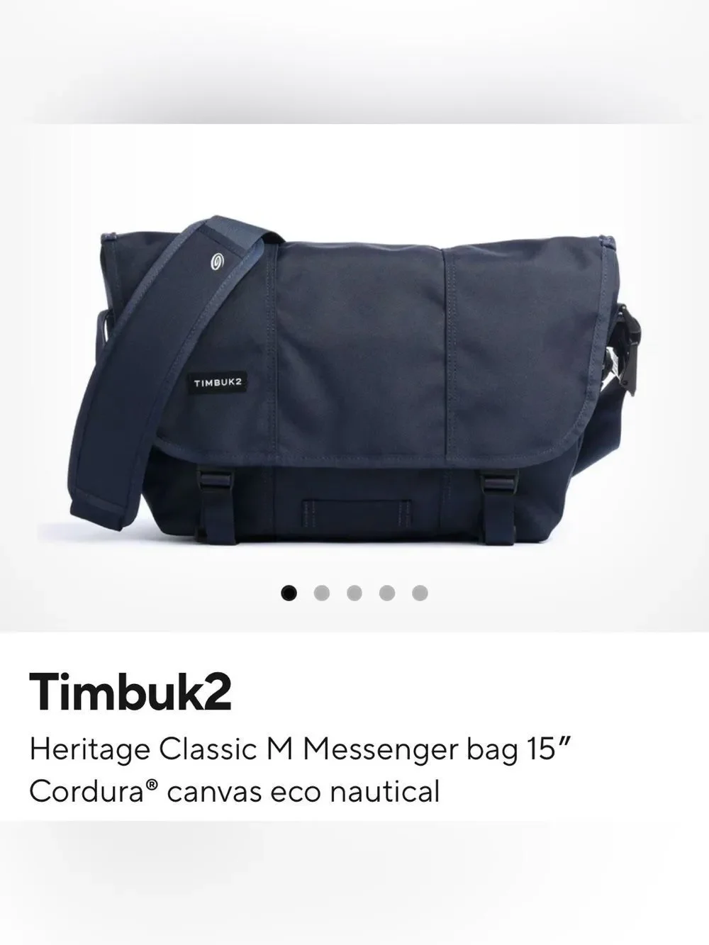TIMBUK2 Classic Messenger Bag Navy Blue Adjustable Travel Unisex Medium